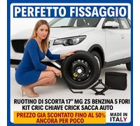 Kit Ruotino di Scorta MG ZS 17" 5x100 Cric Chiave Sacca 125/80 R17 Emergenza