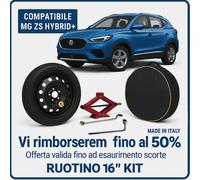 Kit Ruotino di Scorta MG ZS Hybrid+ 16" 5 Fori con Cric Chiave e Sacca