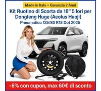 Kit Ruotino di Scorta per Dongfeng Huge ( Aeolus Haoji ) 135/80 R18 Dot 2025