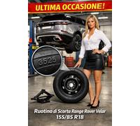 Kit Ruotino di Scorta Range Rover Velar 2017-2026 155/85 R18 5 Fori con Cric