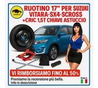✅ Kit Ruotino di Scorta Suzuki Vitara SX4 S-Cross 17" + Cric Chiave Astuccio ✅