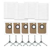 Kit sacchetti filtro spazzola laterale, compatibile con eufy Clean L50 L50 SES L60 L60 Hybrid Robot Vacuum, 6 Spazzole 4 Filtri 5 Sacchetti