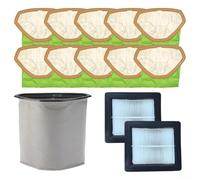 Kit sacchetti sottovuoto da 6 QT per PROTEAM Super, per Coach 6 e per ProVac FS 6 con 10 sacchetti di carta triangolari, 1 sacchetto di stoffa e 2 filtri HEPA