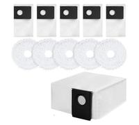 Kit sacchetto for la polvere e panno for la pulizia, compatibile con Eureka | For robot aspirapolvere J15 Pro Ultra, confezione da 6 sacchetti for la polvere e confezione da 5 panni assorbenti