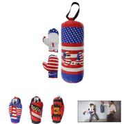 KIT SACCO DA BOXE 41CM CON GUANTONI BAMBINO GIOCO ALLENAMENTO PUGILE KICK BOX