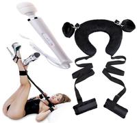 kit sadomaso cuscino sadomaso e magical massage vibratore magic wand dildo eros