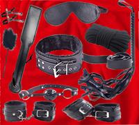 Kit Sadomaso set Bondage Collare Paddle schiavo Manette Pinzette capezzoli corda