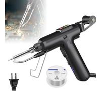 Kit saldatore, 3 in 1 per rimozione ruggine/taglio/saldatura, saldatore laser industriale riscaldato internamente, saldatore versatile portatile con cavo automatico da 110 V e pistola saldante.(Black+