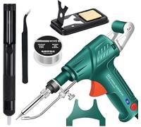 Kit Saldatore Digitale 80W a Riscaldamento Interno con Display LCD, Pompa Dissaldante e Utensili 7 in 1 per Elettronica, PCB e Fai da Te - Controllo Temperatura Preciso e Pinze ESD Professionali