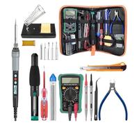 Kit Saldatore Digitale Da 90 W Con Temperatura Regolabile 100 A 480 ℃, Multimetro Elettrico, Pompa Dissaldante, Saldatura Professionale Fai Te Riscaldamento Preciso