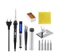 Kit saldatore elettrico con multimetro digitale 60W 220/V Stazione di saldatura a temperatura regolabile Strumenti riparazione for(QH908S KIT3)