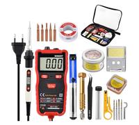 Kit saldatore elettrico con multimetro digitale 60W 220/V Stazione di saldatura a temperatura regolabile Strumenti riparazione for(QH908S KIT6)