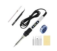 Kit Saldatore Elettrico Da 80 W, Set Di Strumenti For Saldatura Con Temperatura Regolabile Digitale, Stagno For Punte In Ferro, Riparazione Riscaldamento Preciso(White,Set-4)