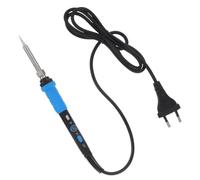 Kit Saldatore Elettrico e Luce 60w Temperatura Regolabile | Acciaio Inossidabile e Gomma, per Riparazioni Domestiche e Lavori su Metalli, Impugnatura Ergonomica Blu