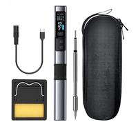 Kit Saldatore HS-02A,100-450°C Kit Di Controllo Intelligente Della Temperatura 100W Kit Saldatore USB Intelligente,Alimentazione PD/QC/DC 9-20V,Non Ricaricabile