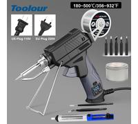 Kit saldatore LCD Toolour con temperatura regolabile 180-520 ° C/356~932 ℉ Pistola per saldatore a stagno con invio automatico per la riparazione della saldatura