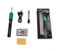 Kit saldatore portatile senza fili, riscaldamento in 8 secondi, ricarica USB-C, set versatile di 3 punte per saldatura, temperatura regolabile (B)