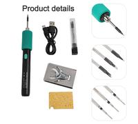 Kit Saldatore Senza Fili Fast Heat Porta USB C con 3 Punte Intercambiabili
