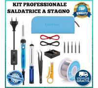 Kit Saldatore Stagno PROFESSIONALE 60W temperatura REGOLABILE Saldatura a stagno