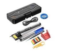 Kit Saldatore USB LED Digitale Mini Wireless 300-450°C Temperatura Regolabile Batteria Ricaricabile 1000mAh Saldatore Strumenti Il Miglior Regalo(Grey Set 5)