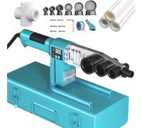 Kit saldatrice per tubi in plastica, saldatrice a caldo con stampo anti-blocco, display digitale, doppia dissipazione di calore per fusione di tubi PE/PB/PPR