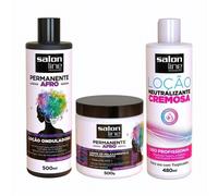 Kit Salon Line Afro Crema Rilassante Permanente + Lozione Onda +...