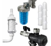 Kit Salva Caldaia a Condensazione con Defangatore Magnetico, Dosatore Polifosfati per Caldaia, con 7 Cartuccie di Ricarica Polifosfati - Protegge l'Impianto da Ruggine, Ferro, Sabbia, Calcare