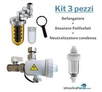 KIT SALVA CALDAIA DEFANGATORE DOSATORE POLIFOSFATI NEUTRALIZZATORE ANTICALCARE
