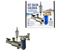 Kit Salvacaldaia Power Pack, Made in Italy | Defangatore, Dosatore Polifosfati e Neutralizzatore | Protezione 3-in-1 Anticalcare e Anticorrosione per Caldaie a Condensazione | Design Salvaspazio