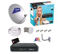 KIT-SATELLITARE HD 4K TIVÙSAT + DECODER HD 4K + PARABOLA 45CM + LNB +30 MT CAVO