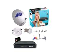 KIT-SATELLITARE HD 4K TIVÙSAT + DECODER HD 4K + PARABOLA 45CM + LNB +30 MT CAVO