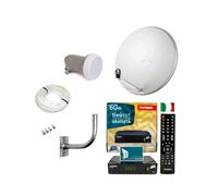 KIT SATELLITARE HD TIVÙSAT + DECODER + PARABOLA 40CM + LNB + 20 MT CAVO + SUPP