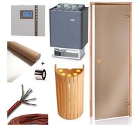 Kit Sauna Saunaofen Thermat 7,5kW Controllo Sauna D2 Pellicola Sauna Porta Sauna