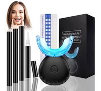 Kit Sbiancamento Denti Professionale - GQBVPN Denti Bianchi Sbiancamento con Lampada LED 32X Elimina le Macchie 4 Gel Sbiancante Denti Sicuro per lo Smalto