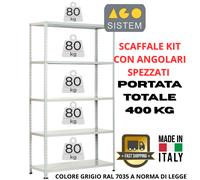 KIT SCAFFALE A BULLONI PROMETAL 100X40X188H CON ANGOLARI SPEZZATI