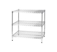 Kit scaffale Archimede - 3 ripiani - 60 x 90 x 90 cm - acciaio cromato - Serena