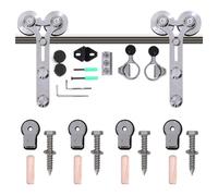 Kit scala mobile per biblioteca Kit di ferramenta for porta scorrevole della stalla in acciaio inossidabile da 6/6,6FT binari for armadio(6FT(183CM))