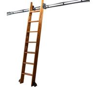 Kit Scala per Biblioteche Rotanti per Impieghi Gravosi | Binario Scorrevole con Ruote A Rulli A Pavimento | Ideale per Librerie E Magazzini, 6.6ft/200cm Track Kit