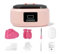 Kit Scaldacera alla Paraffina, Macchina per Cera alla Paraffina per Mani e Piedi con Touch Screen e Temperatura Regolabile, Bagno di Paraffina a Fusione Rapida, Idratante ed Esfoliante, Pelle Li pink