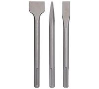 Kit scalpello in acciaio al carbonio per ridimensionamento, punta piatta, punte rotanti per martello perforatore, per piastrelle, lavori in calcestruzzo (SDS MAX (cinque pozzi))