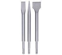 Kit scalpello in acciaio al carbonio per ridimensionamento, punta piatta, punte rotanti per martello perforatore, per piastrelle, lavori in calcestruzzo (SDS PLUS (maniglia tonda))