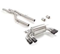 BMW Tubo centrale inox + Posteriore inox sdoppiato con terminali rotondi 2 /