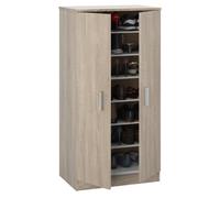 Kit scarpiera 2 ante + 6 ripiani 55x36x108 rovere canadian