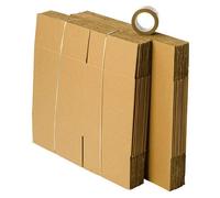 KIT SCATOLE TRASLOCO JUNIOR 20 PZ CM. 40X30X35 + 1 NASTRO ADESIVO 66 METRI