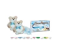 KIT SCATOLINE PORTA CONFETTI ORSETTO 40 PZ ORSETTA BOMBONIERE SEGNAPOSTO BAMBINI (SET CELESTE 14939)