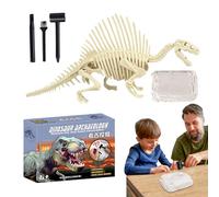 Kit Scavo Fossili di Dinosauro - Kit per Scoprire Scheletri Preistorici - Gioco Educativo Scientifico Paleontologia Per Bambini, Attività Didattiche Compleanno Pasqua STEM Apprendimento Divertente