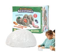 Kit scavo Gemma - 7 Centimetri, Kit scavo Joyau, Gemma Giocattolo, Educativo | Archeologia Geologia Progetto Insieme, Roccia Minerale Collezione per Ragazzi Ragazze Età Sei Plus
