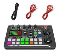 Kit scheda audio per podcast, F998, kit di schede audio per microfono, versione inglese, per podcasting, scheda audio live versione inglese per streaming e podcasting