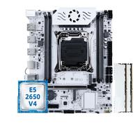 Kit scheda madre X99 con CPU E5-2650 V4 e DDR 2133MHZ 8GB*2=16GB R-AM LGA2011-3 C612 Chipset Dual Channel DDR4 M.2(Motherboard+CPU+RAM)