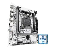 Kit scheda madre X99-W con CPU LGA2011-3 Xeon E5 2680V4 DDR4 16 GB (1 * 16 GB) 2133 MHz RAM NVME M.2 SATA(Motherboard+CPU+RAM)